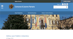 Desktop Screenshot of comune.livornoferraris.vc.it